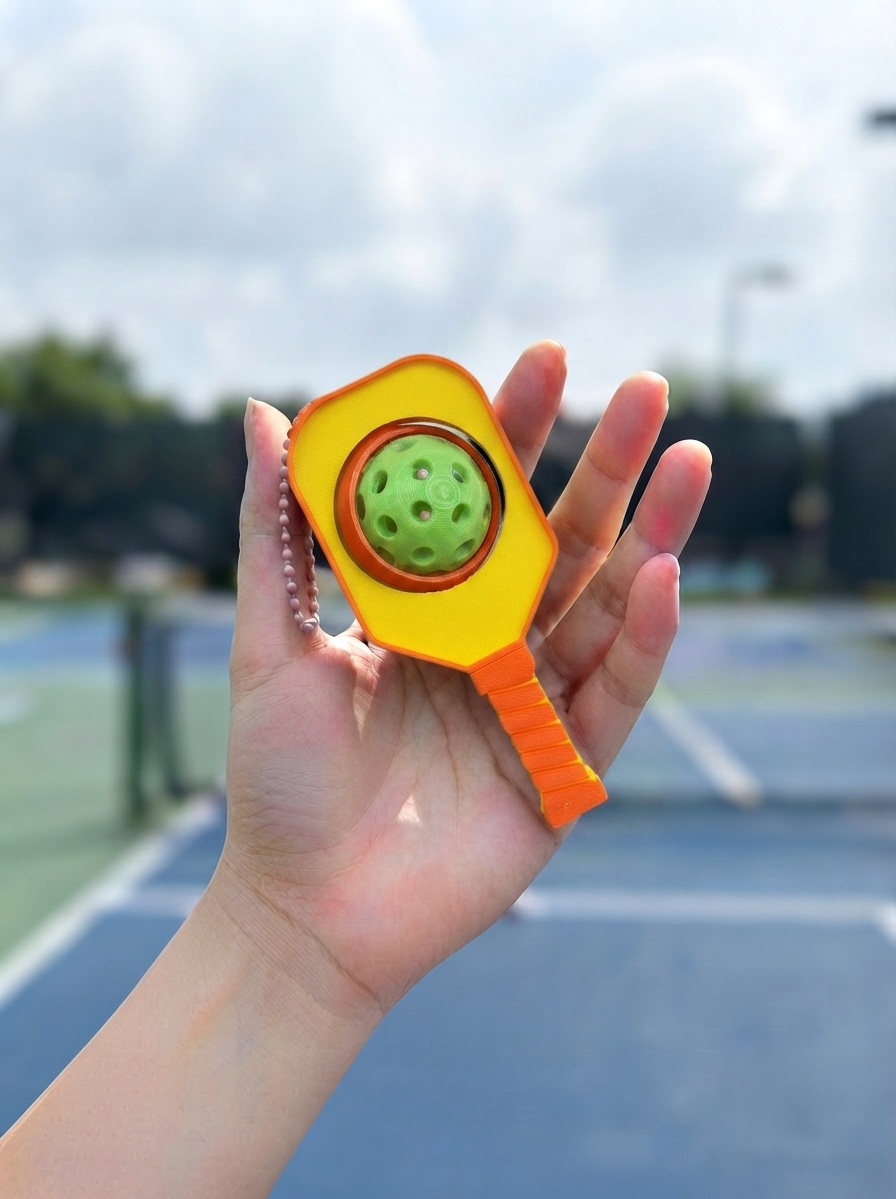 Spinning Pickleball Bag Charm