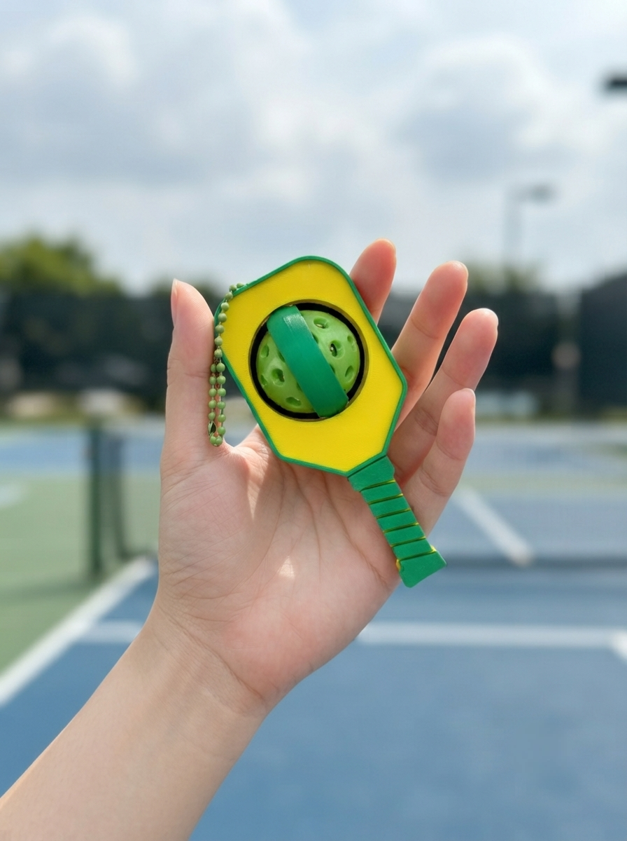 Spinning Pickleball Bag Charm