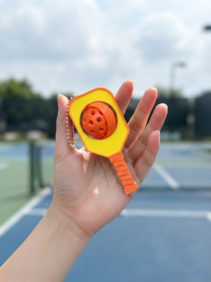 Spinning Pickleball Bag Charm