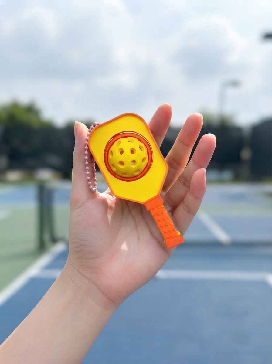 Spinning Pickleball Bag Charm