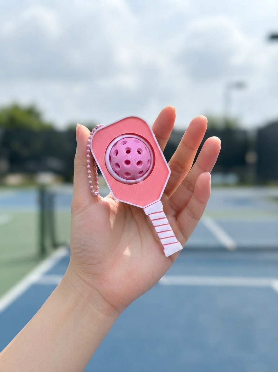 Spinning Pickleball Bag Charm